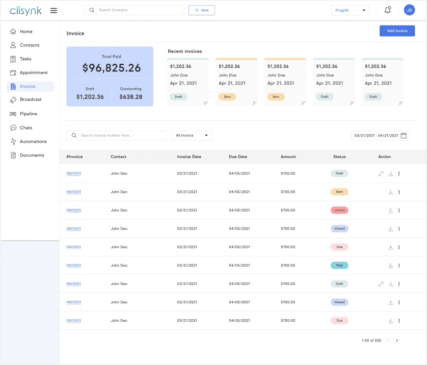 Invoicing